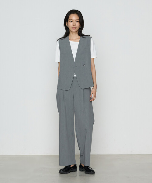 COMME CA(コムサ)の「クリアウーリー ジレ(ベスト・レディース・ブラック/トップグレー・11号/9号)」の4枚目の写真