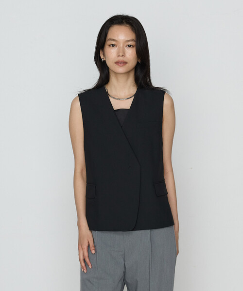 COMME CA(コムサ)の「クリアウーリー ジレ(ベスト・レディース・ブラック/トップグレー・11号/9号)」の11枚目の写真