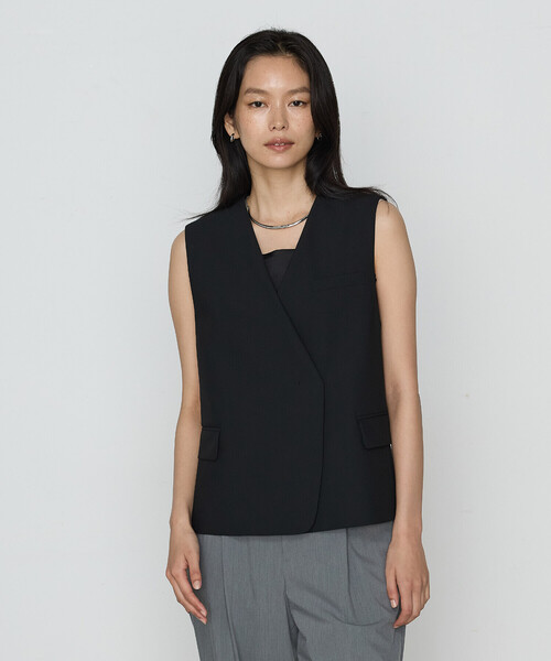 COMME CA(コムサ)の「クリアウーリー ジレ(ベスト・レディース・ブラック/トップグレー・11号/9号)」の12枚目の写真