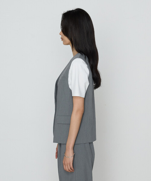 COMME CA(コムサ)の「クリアウーリー ジレ(ベスト・レディース・ブラック/トップグレー・11号/9号)」の14枚目の写真