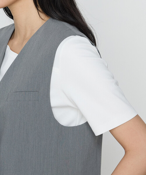 COMME CA(コムサ)の「クリアウーリー ジレ(ベスト・レディース・ブラック/トップグレー・11号/9号)」の17枚目の写真