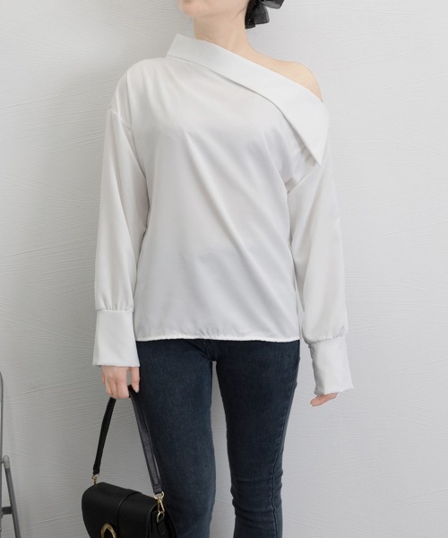 Miniministore(ミニミニストア)の「オフショルダーブラウス オフショルダー(シャツ/ブラウス・レディース・ホワイト/ブラック・FREE)」の8枚目の写真