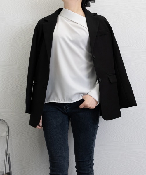 Miniministore(ミニミニストア)の「オフショルダーブラウス オフショルダー(シャツ/ブラウス・レディース・ホワイト/ブラック・FREE)」の9枚目の写真