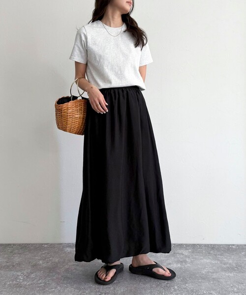 fredy emue（フレディエミュ）の「シャイニーイージーバルーンスカート（スカート・レディース・アイボリー/ベージュ/ブラック・36/38）」の21枚目の写真