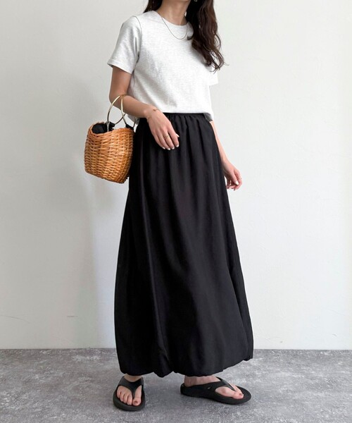 fredy emue（フレディエミュ）の「シャイニーイージーバルーンスカート（スカート・レディース・アイボリー/ベージュ/ブラック・36/38）」の22枚目の写真