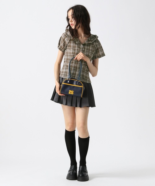 FOREVER 21（フォーエバー トゥエンティーワン）の「【2025SS】チェックフーディコンパクト半袖シャツ（シャツ/ブラウス・レディース・ブルー/ブラウン/イエロー・FREE）」の10枚目の写真