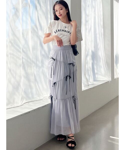 RESEXXY（リゼクシー）の「ミニマルリボンマーメイドスカート（スカート・レディース・アイボリー/ブラック/ブルー・FREE）」の10枚目の写真