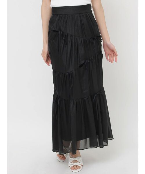 RESEXXY（リゼクシー）の「ミニマルリボンマーメイドスカート（スカート・レディース・アイボリー/ブラック/ブルー・FREE）」の5枚目の写真