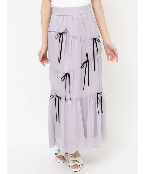 RESEXXY（リゼクシー）の「ミニマルリボンマーメイドスカート（スカート・レディース・アイボリー/ブラック/ブルー・FREE）」の6枚目の写真