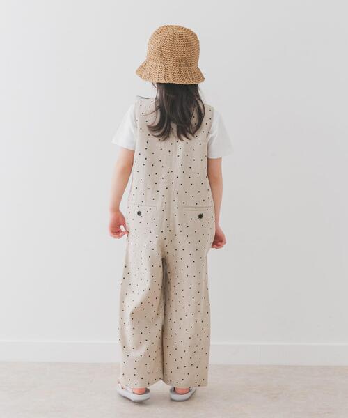 URBAN RESEARCH DOORS（アーバンリサーチドアーズ）の「『親子リンク』リネンレーヨンドットオールインワン(KIDS)（ワンピース・キッズ・ブラック/ナチュラル・120/105/135）」の14枚目の写真