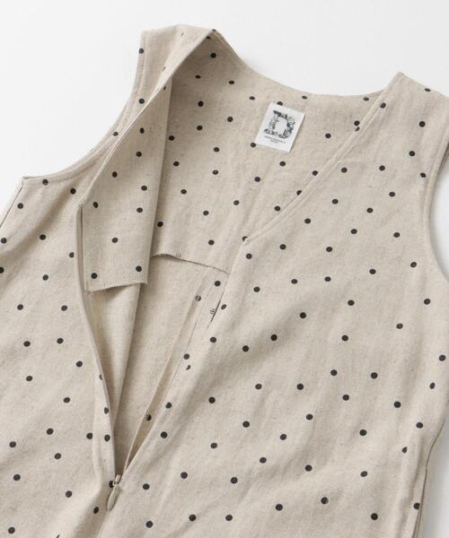 URBAN RESEARCH DOORS（アーバンリサーチドアーズ）の「『親子リンク』リネンレーヨンドットオールインワン(KIDS)（ワンピース・キッズ・ブラック/ナチュラル・120/105/135）」の7枚目の写真
