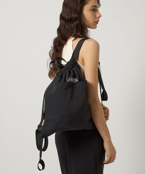 green label relaxing(グリーンレーベルリラクシング)の「【別注】<La Hutte>ナップサック&ハンドバッグ(バックパック/リュック・レディース・ブラック/ライトグレー・FREE)」の1枚目の写真