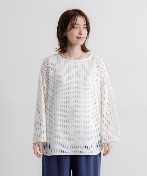 セール】コットンメッシュプルオーバー（Tシャツ/カットソー