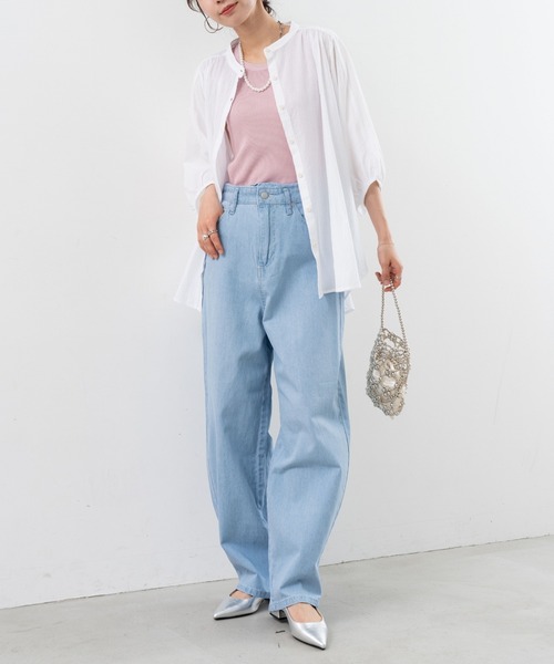 refinedworks(リファインドワークス)の「【refinedworks】インナーにも!リブタンクトップ!(タンクトップ・レディース・ピンク/ホワイト/ブルー/ブラック・FREE)」の6枚目の写真