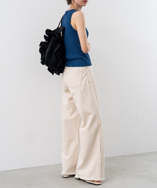 refinedworks(リファインドワークス)の「【refinedworks】インナーにも!リブタンクトップ!(タンクトップ・レディース・ピンク/ホワイト/ブルー/ブラック・FREE)」の22枚目の写真