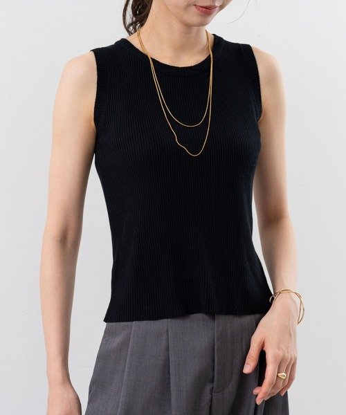 refinedworks(リファインドワークス)の「【refinedworks】インナーにも!リブタンクトップ!(タンクトップ・レディース・ピンク/ホワイト/ブルー/ブラック・FREE)」の16枚目の写真