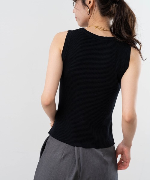 refinedworks(リファインドワークス)の「【refinedworks】インナーにも!リブタンクトップ!(タンクトップ・レディース・ピンク/ホワイト/ブルー/ブラック・FREE)」の13枚目の写真