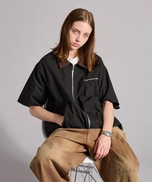 WETTEMPT（ウィテンプト）の「ZIP TWILL HALF SLEEVE BLOUSON / ジップツイルハーフスリーブブルゾン（シャツ/ブラウス・メンズ）」