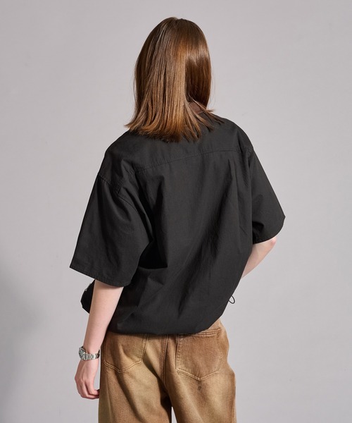 ZIP TWILL HALF SLEEVE BLOUSON / ジップツイルハーフスリーブ