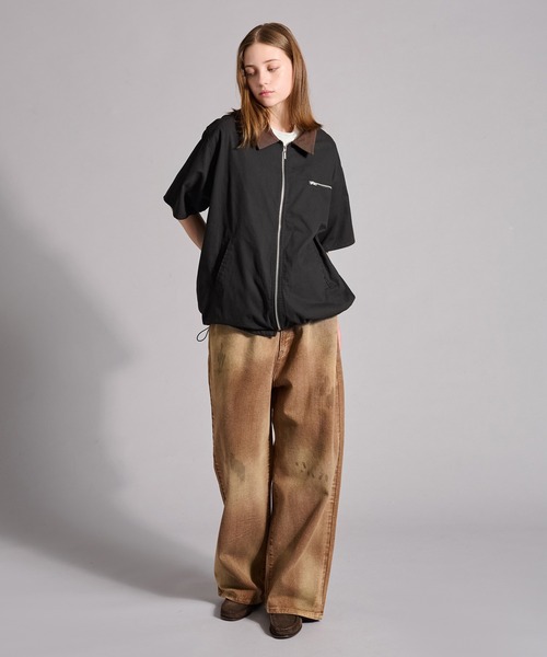 WETTEMPT（ウィテンプト）の「ZIP TWILL HALF SLEEVE BLOUSON / ジップツイルハーフスリーブブルゾン（シャツ/ブラウス・メンズ・ベージュ/ブラック/カーキ・SMALL/MEDIUM/LARGE）」の10枚目の写真