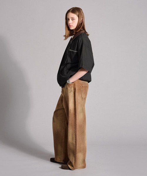 WETTEMPT（ウィテンプト）の「ZIP TWILL HALF SLEEVE BLOUSON / ジップツイルハーフスリーブブルゾン（シャツ/ブラウス・メンズ・ベージュ/ブラック/カーキ・SMALL/MEDIUM/LARGE）」の13枚目の写真