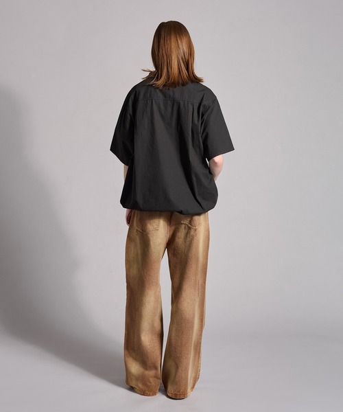 WETTEMPT（ウィテンプト）の「ZIP TWILL HALF SLEEVE BLOUSON / ジップツイルハーフスリーブブルゾン（シャツ/ブラウス・メンズ・ベージュ/ブラック/カーキ・SMALL/MEDIUM/LARGE）」の14枚目の写真