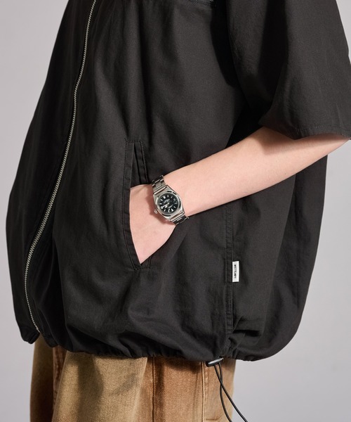 WETTEMPT（ウィテンプト）の「ZIP TWILL HALF SLEEVE BLOUSON / ジップツイルハーフスリーブブルゾン（シャツ/ブラウス・メンズ・ベージュ/ブラック/カーキ・SMALL/MEDIUM/LARGE）」の19枚目の写真