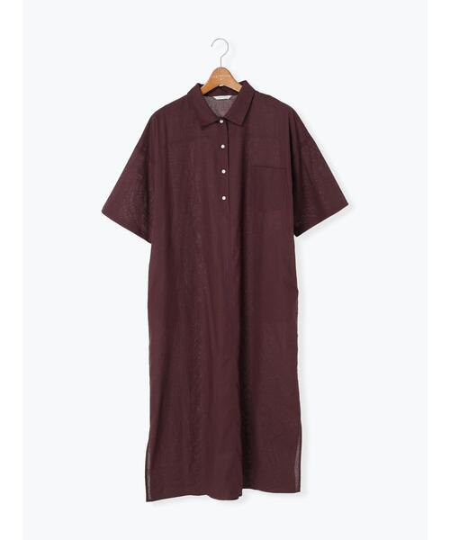 Lugnoncure（ルノンキュール）の「綿麻シャツワンピース（ワンピース・レディース・ブラック/ネイビー/ブラウン・F）」の9枚目の写真