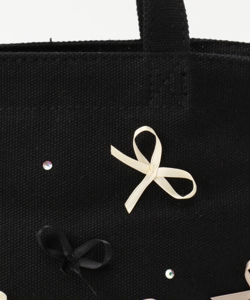 トッカ　TOKKA　カゴバッグ　ショルダーバッグ　リボン　ブラック　ロゴ　黒　白 BICOLOR RIBBON TOTE – TOCCA OFFICIAL SITE