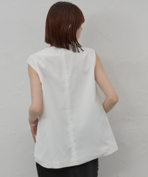 leimn（レイムン）の「ビックリボンノースリーブ（タンクトップ・レディース・ブラック/ホワイト・M）」の4枚目の写真