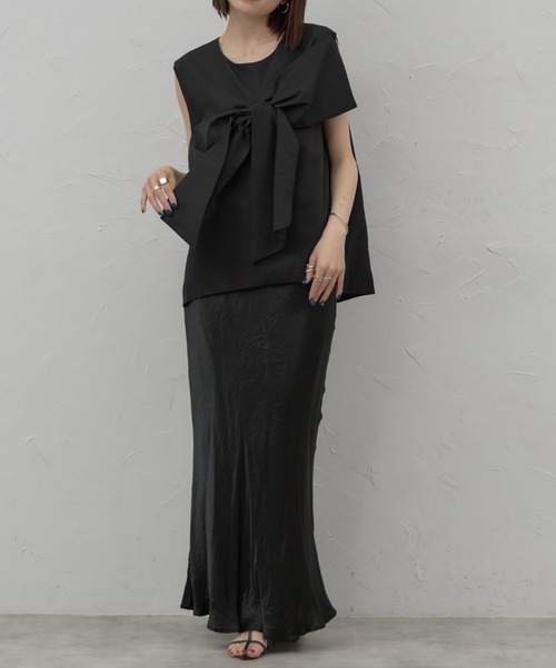 leimn（レイムン）の「ビックリボンノースリーブ（タンクトップ・レディース・ブラック/ホワイト・M）」の18枚目の写真