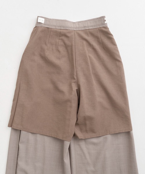 PUBLIC TOKYO（パブリックトウキョウ）の「ドライトロサイドタックパンツ（スラックス・レディース・モカ/ネイビー/ベージュ/ブラウン・2/3/1）」の6枚目の写真