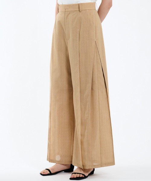 PUBLIC TOKYO（パブリックトウキョウ）の「ドライトロサイドタックパンツ（スラックス・レディース・モカ/ネイビー/ベージュ/ブラウン・2/3/1）」の13枚目の写真