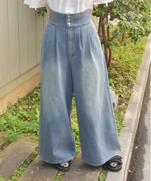 axes femme | 編上ハイウエストデニムパンツ(デニムパンツ)