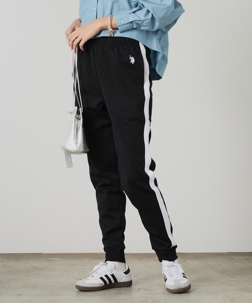 U.S. POLO ASSN.（ユーエスポロアッスン）の「ROOPTOKYO別注 U.S. POLO ASSN./ユーエスポロアッスン ロゴ刺繍サイドライン ジョガーパンツ トラックパンツ（その他パンツ・メンズ・ブラック/杢グレー/ネイビー・XL/M/L/S）」の15枚目の写真