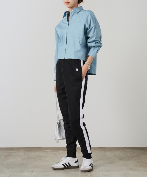 U.S. POLO ASSN.（ユーエスポロアッスン）の「ROOPTOKYO別注 U.S. POLO ASSN./ユーエスポロアッスン ロゴ刺繍サイドライン ジョガーパンツ トラックパンツ（その他パンツ・メンズ・ブラック/杢グレー/ネイビー・XL/M/L/S）」の18枚目の写真