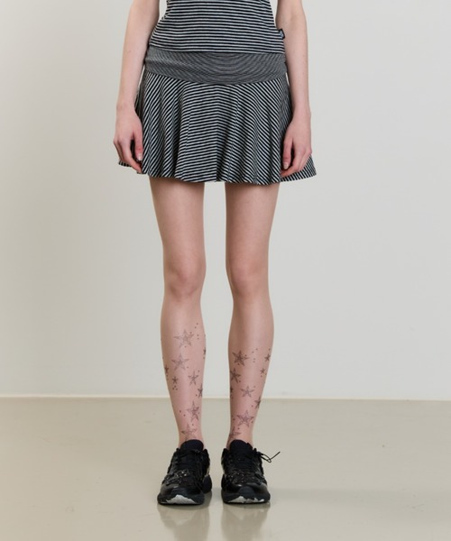 LUVISTRUE(ラヴイズトゥルー)の「SM STRIPE SKIRT PANTS(スカート・レディース・ブラック・FREE)」の4枚目の写真