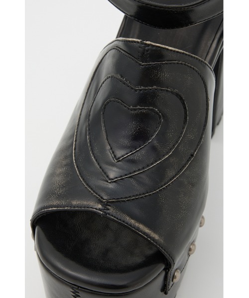 SLY（スライ）の「CHUNKY SOLE HEART SANDAL チャンキーソール ハート サンダル 厚底（サンダル・レディース・ブラック/バーガンディー・SMALL/MEDIUM/LARGE）」の11枚目の写真