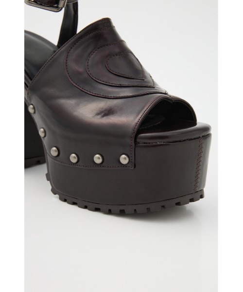 SLY（スライ）の「CHUNKY SOLE HEART SANDAL チャンキーソール ハート サンダル 厚底（サンダル・レディース・ブラック/バーガンディー・SMALL/MEDIUM/LARGE）」の21枚目の写真