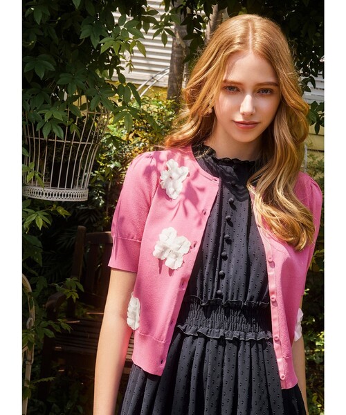 セール】FLOWER POP 半袖カーディガン（カーディガン/ボレロ）｜TOCCA