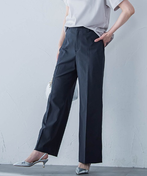 LAUTREAMONT(ロートレアモン)の「シェルタリングドライオックスワイドパンツ≪洗濯機で洗える≫(その他パンツ・レディース・ホワイト/ベージュ/ブラック・9号/7号/11号)」の2枚目の写真