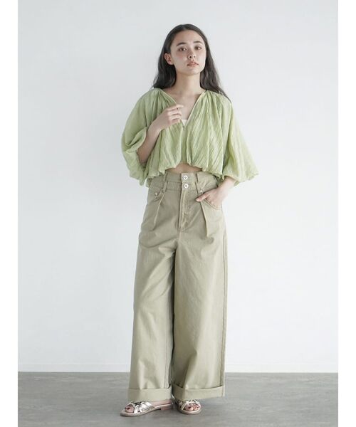 トップス HIKA セール】Zip up balloon tops（シャツ/ブラウス）｜FIKA