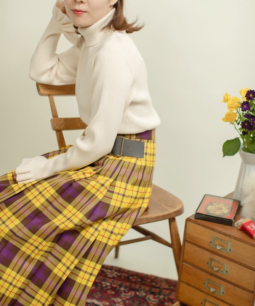 ニット セーター もちもち袖口フリル アイレットリブタートル レディース CHILD WOMAN ニット セーター もちもち袖口フリル アイレット