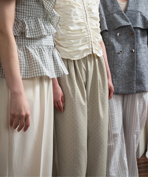 elastic waist dot pants / エラスティックウエストドットパンツ