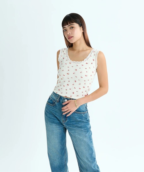 ROXY（ロキシー）の「SUMMER DAY /ロキシーリブレースタンクトップ（タンクトップ・レディース・ブルー/ミント/ナチュラル/マルチ・LARGE/MEDIUM/SMALL）」の10枚目の写真