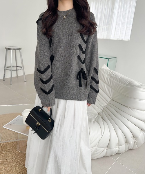 セール】【mily bilet】リボンで魅せる大人ガーリー。リボンデザイン