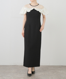 La TOTALITE | フリルバイカラードレス(ドレス)