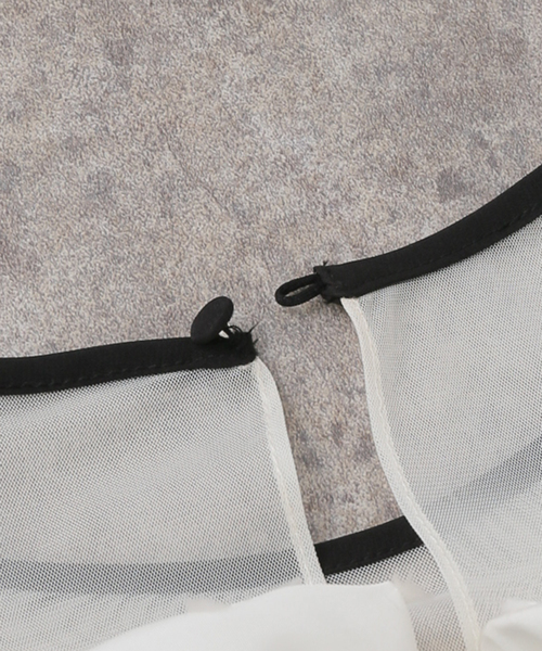 La TOTALITE(ラトータリテ)の「フリルバイカラードレス(ドレス・レディース・ブラック・FREE)」の9枚目の写真