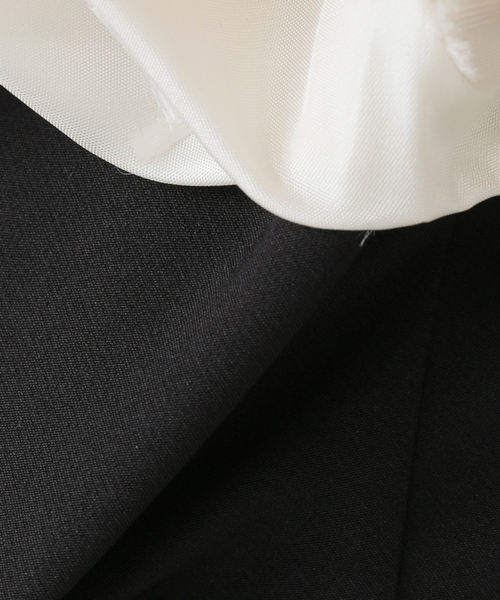 La TOTALITE(ラトータリテ)の「フリルバイカラードレス(ドレス・レディース・ブラック・FREE)」の14枚目の写真