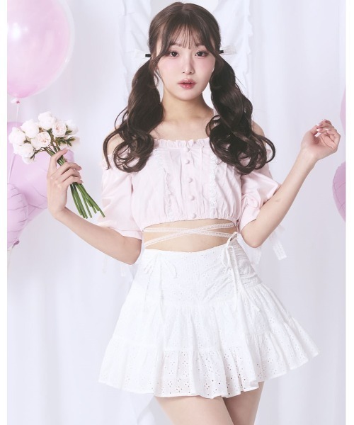 Me roir ミーロワール　シャツ　ブラウス　スカート Me roir ミーロワール シャツ ブラウス スカート サテンブラウス - Me